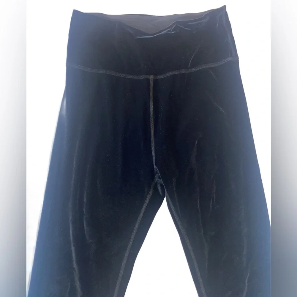Beyond Yoga Black Velour Yoga Leggings Pants Women’s Size Extra Large - Picture 5 of 7